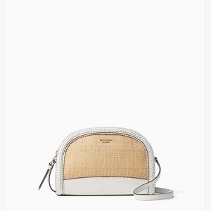 Kate Spade Reily straw dome crossbody bag